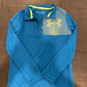 Under Armour boys youth small long sleeve light weight zip up pull over